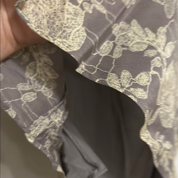 Lafayette 148 New York Gray and Blue Blouse - Picture 9 of 10